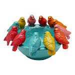 Декоративное дизайнерское блюдо разноцветные попугаи  варинант исполнения - 1 | Loft Concept в Твери