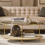 Кофейный стол круглый с полкой на 3-х ножках Round Textured Coffee Table варинант исполнения - 1 | Loft Concept в Твери