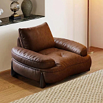 Кресло кожаное с деревянным каркасом Medieval Furniture варинант исполнения - 1 | Loft Concept в Твери