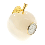 Часы настольные в виде яблока из натурального камня Оникс Stone Clock варинант исполнения - 4 | Loft Concept в Твери