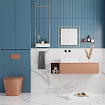 Настенное зеркало квадратной формы в металлической раме золотого цвета CORNER MIRROR GOLD варинант исполнения - 2 | Loft Concept в Твери