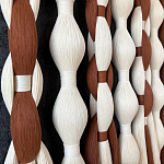 Дизайнерский Декор на стену с кисточками из хлопковых нитей wall panel Thread brushes варинант исполнения - 3 | Loft Concept в Твери