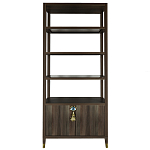 Стеллаж со стеклянными полками Elsa Dreams Walnut варинант исполнения - 7 | Loft Concept в Твери