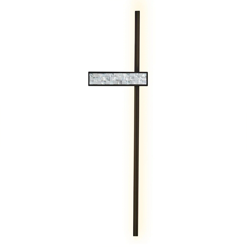 Бра с декором из перламутровой морской ракушки Touch of Marine Charm Черный Перламутровый в Твери | Loft Concept 