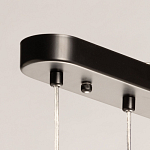 Люстра с 3-мя плафонами волнообразной формы цвета янтарь и 2-мя прозрачными шарообразными плафонами Lucid Rain  варинант исполнения - 10 | Loft Concept в Твери