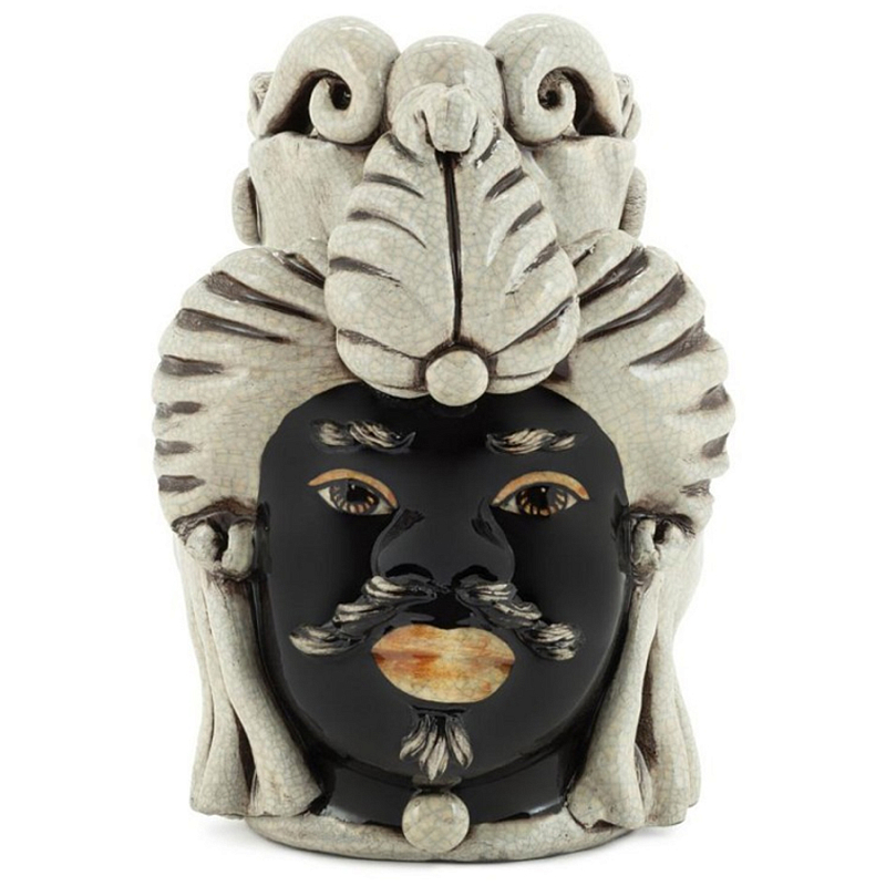 Ваза Vase Moro Man Small Dark Brown Черный Бежевый Ваза Vase Moro Man Small Dark Brown Черный Бежевый в Твери | Loft Concept