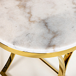 Кофейный столик на подстолье золотого цвета Noelle варинант исполнения - 4 | Loft Concept в Твери
