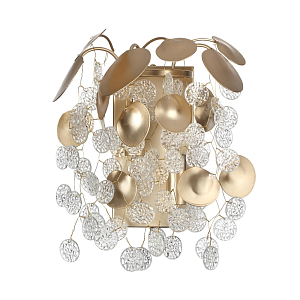 Бра с декоративными подвесками из прозрачного стекла в форме монеток FAIRYTREE Light