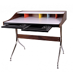 Письменный стол с 2-мя чёрными выдвижными ящиками и нишей с цветными разделителями Ballan варинант исполнения - 3 | Loft Concept в Твери