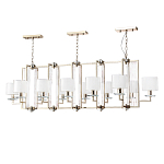 Люстра прямоугольной формы с 12-ю цилиндрическими плафонами из стекла Laurent варинант исполнения - 1 | Loft Concept в Твери