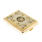 Портсигар на 20 сигарет с гравюрой Герба РФ в подарочной коробке Metal Cigarettes Cases варинант исполнения - 3 | Loft Concept в Твери