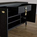 Комод-буфет Elsa Dreams Black с открытыми полками   варинант исполнения - 1 | Loft Concept в Твери