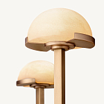 Люстрас 3-мя мраморными плафонами в форме купола Light Warm Light варинант исполнения - 4 | Loft Concept в Твери