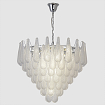 Люстра с подвесками из рифленного стекла в форме капель Textured Glass Chandelier варинант исполнения - 9 | Loft Concept в Твери