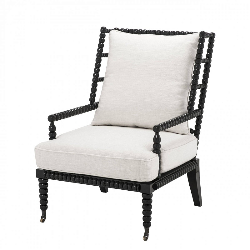 Кресло Eichholtz Chair Brandon Белый Черный Кресло Eichholtz Chair Brandon Белый Черный в Твери | Loft Concept