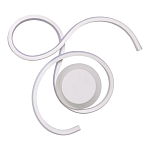 Бра белого цвета с изогнутыми световыми линиями и круглым основанием Luke Lampco Tracer Lamp варинант исполнения - 1 | Loft Concept в Твери