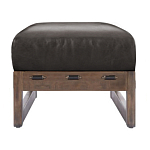 Банкетка Duncan винтажная черная кожа варинант исполнения - 2 | Loft Concept в Твери