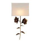 Бра с  каркасом в виде цветков розы и тканевым абажуром Flowers and Fox Roses варинант исполнения - 1 | Loft Concept в Твери