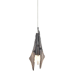 Подвесной светильник с черной металлической основой и рельефным плафоном Glass Pod варинант исполнения - 1 | Loft Concept в Твери