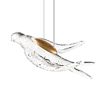 Подвесной светильник с прозрачной стеклянной птичкой Serip Voa варинант исполнения - 1 | Loft Concept в Твери