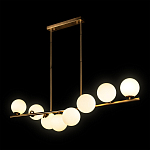 Люстра на штанге с 8-ю белыми шарообразными плафонами Bubble Chandelier варинант исполнения - 3 | Loft Concept в Твери