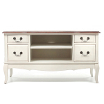 ТВ-тумба из массива берёзы с ящиками и открытыми полками Interiors Romance варинант исполнения - 1 | Loft Concept в Твери