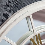 Зеркало настенное в белой металлической раме в виде часов Mirror Tower Clock варинант исполнения - 2 | Loft Concept в Твери