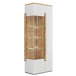 Шкаф-витрина двухдверная с белым глянцевым фасадом Grace of Furniture варинант исполнения - 1 | Loft Concept в Твери