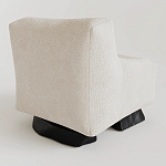 Кресло Cannes с мягкой обивкой букле молочного цвета  варинант исполнения - 3 | Loft Concept в Твери