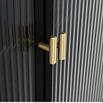 Сервант четырехдверный с рифленым стеклом The Keeper варинант исполнения - 3 | Loft Concept в Твери