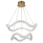 Двухъярусная кольцевая люстра с хрустальным декором Gilbertine Crystal Wavy Ring Chandelier варинант исполнения - 2 | Loft Concept в Твери