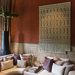 Панно на стену плетеное Макраме бежевый цвет  варинант исполнения - 9 | Loft Concept в Твери