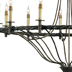 Люстра двухъярусная с отделкой в виде веревки Black Light Profile варинант исполнения - 1 | Loft Concept в Твери