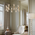 Люстра круглая с фактурными абажурами из тонких металлических палочек Wild Thorns варинант исполнения - 4 | Loft Concept в Твери