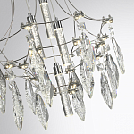 Люстра подвесная из металла с хрустальными подвесками прозрачного цвета Quasar 41 варинант исполнения - 9 | Loft Concept в Твери