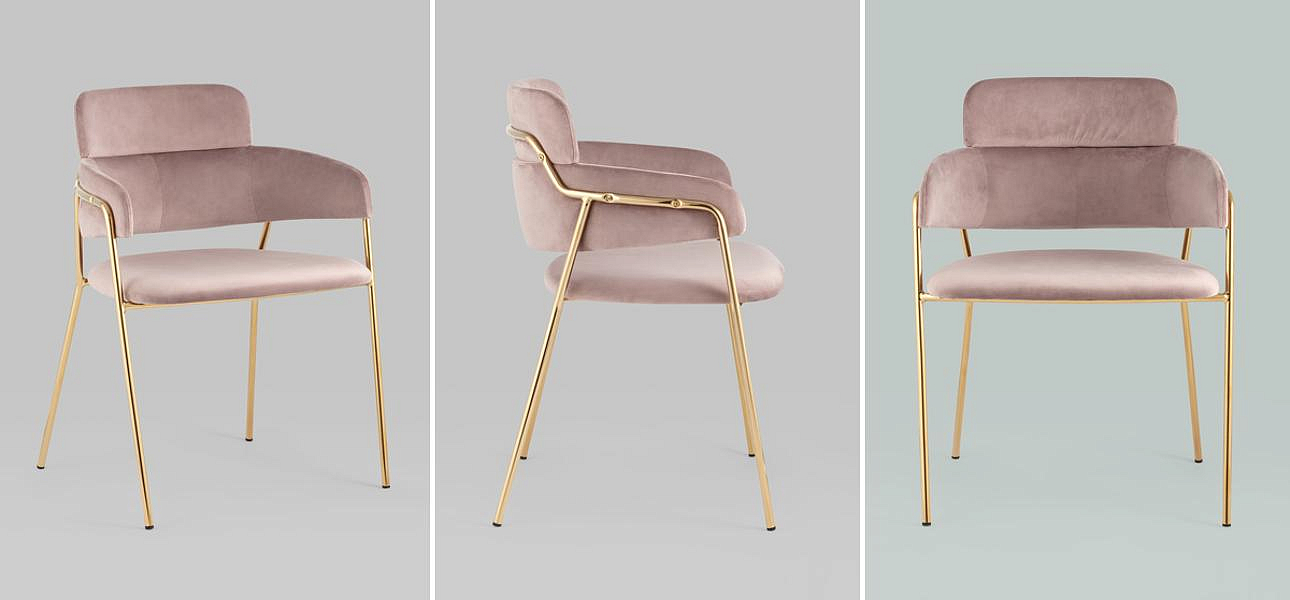 Polina chair Пепельно-Розовый Велюр - Loft-Concept в Твери