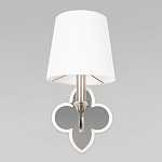 Бра с белым текстильным абажуром и фигурным основанием с зеркальной вставкой Vitorino варинант исполнения - 24 | Loft Concept в Твери
