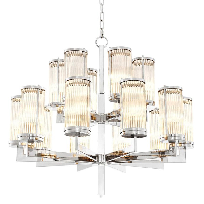 Люстра Chandelier Claridges Никель Прозрачный (Transparent) Люстра Chandelier Claridges Никель Прозрачный (Transparent) в Твери | Loft Concept