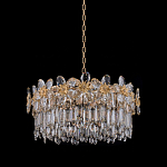 Люстра круглая с декоративными элементами в виде крупных хрустальных цветов Palace Gardens варинант исполнения - 1 | Loft Concept в Твери