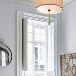 Люстра с тканевым плафоном и зелёной кисточкой Green Tassel варинант исполнения - 1 | Loft Concept в Твери