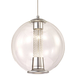 Подвесной светильник с плафоном в форме шара Inner Gleam Orb silver варинант исполнения - 7 | Loft Concept в Твери