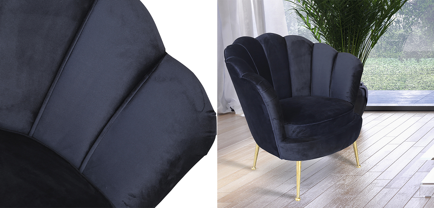 Кресло Trapezium Velur Black Кресло Trapezium Velur Black - Loft-Concept в Твери
