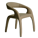 Стул обеденный бежевый из экокожи Unique Futuristic Chair варинант исполнения - 1 | Loft Concept в Твери