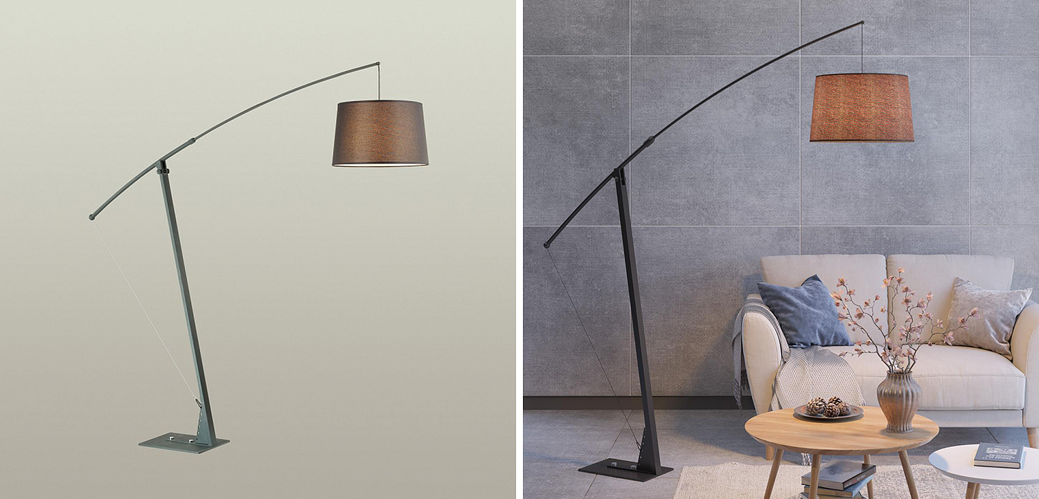 Торшер Floor Lamp Colin black Торшер Floor Lamp Colin black - Loft-Concept в Твери
