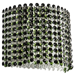 Бра с хрустальными подвесками хром Crystal Art Chrome Green Wall Lamp варинант исполнения - 1 | Loft Concept в Твери
