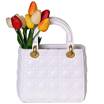 Декоративная ваза в виде сумки Bag Vase White варинант исполнения - 1 | Loft Concept в Твери