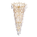 Люстра подвесная в форме перевернутой пирамиды с металлическими ветвями и прозрачными стеклянными подвесками Droplet Chandelier варинант исполнения - 1 | Loft Concept в Твери