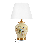 Настольная лампа бежевая с изображением птиц Slip Away варинант исполнения - 7 | Loft Concept в Твери