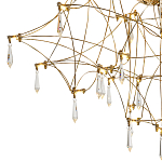 Потолочный светильник с тонкой металлической конструкцией цвета золото Quasar варинант исполнения - 3 | Loft Concept в Твери