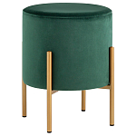 Зеленый пуф на золотистых ножках SANJAY варинант исполнения - 1 | Loft Concept в Твери